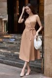 Đầm midi cotton lạnh sát nách