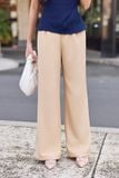 Quần ống rộng cotton lạnh lưng đắp xéo