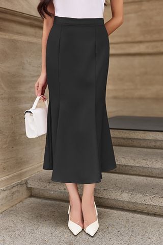 Chân váy midi cotton lạnh đuôi cá