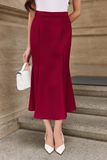 Chân váy midi cotton lạnh đuôi cá
