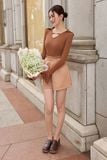 Áo ôm thun sọc kiểu tay loe