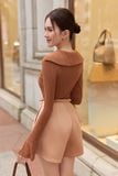 Áo ôm thun sọc kiểu tay loe