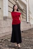 Áo lụa nhún eo
