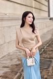 Áo lụa nhún eo