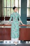Áo dài ôm voan hoa tay phồng