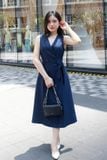 Đầm midi cotton lạnh sát nách