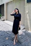 Đầm sơ mi suông cotton