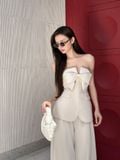 Set áo cúp ngực quần ống suông