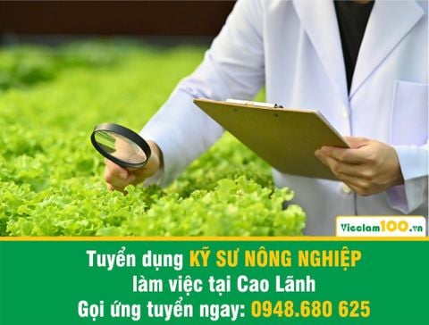 Tuyển dụng 01 Kỹ sư nông nghiệp