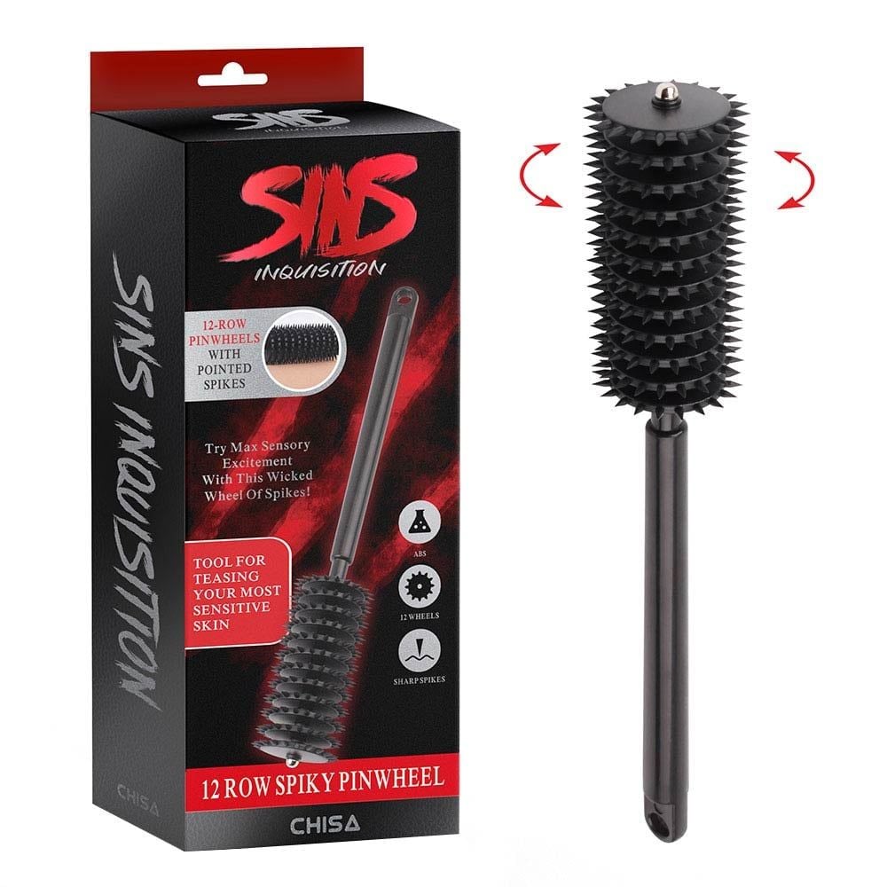 Cọ lăn gai BDSM Chisa Sins Inquisition 12 Row Spiky Pinwheel