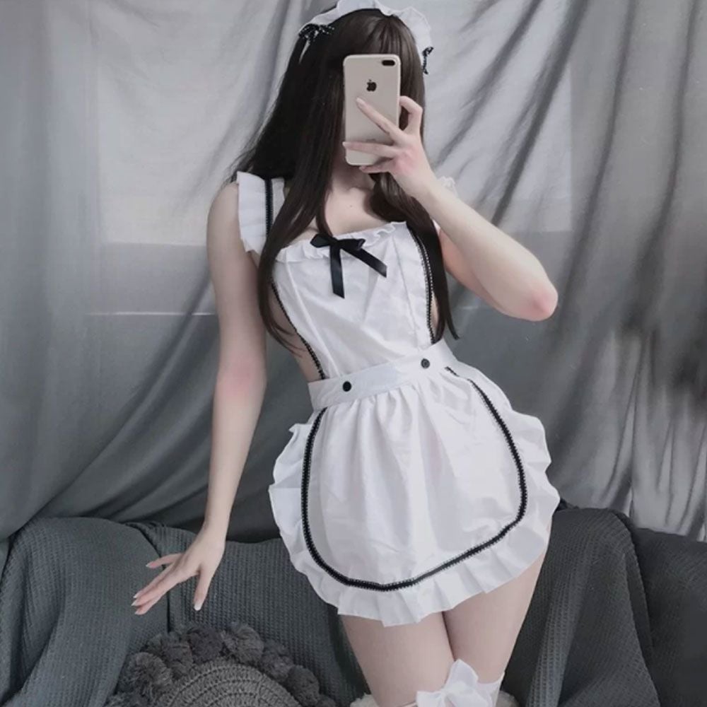 Thời trang sexy cosplay hầu gái với tạp dề HG07