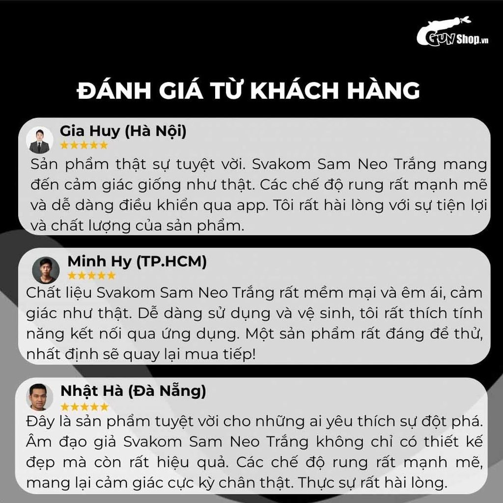 Âm đạo giả đa năng Svakom Sam Neo Trắng