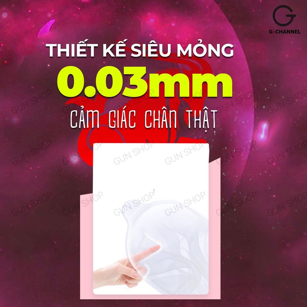 Bao cao su Ropockon Cung Ma Kết - Mỏng 0.03mm, hương dâu - Hộp 12 cái