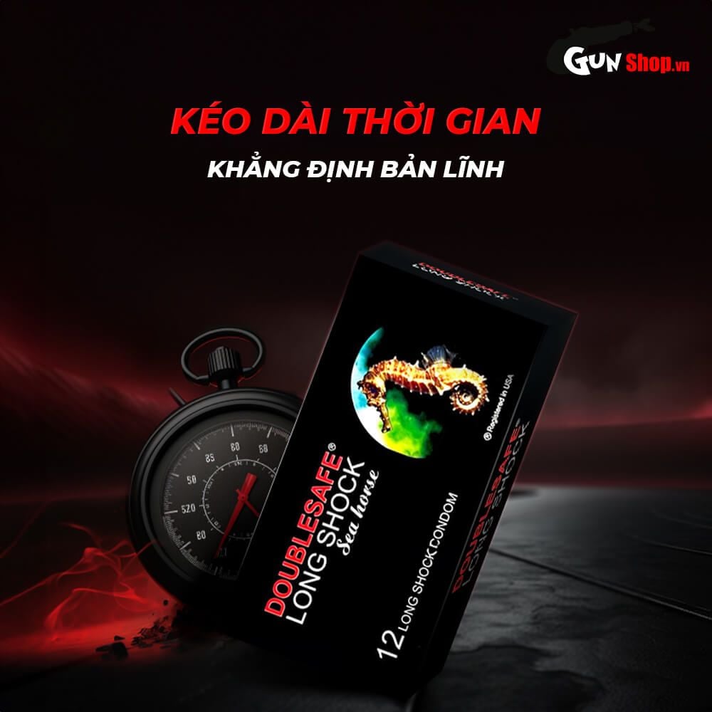 Bao cao su Cá Ngựa - Kéo dài thời gian - Hộp 12 cái