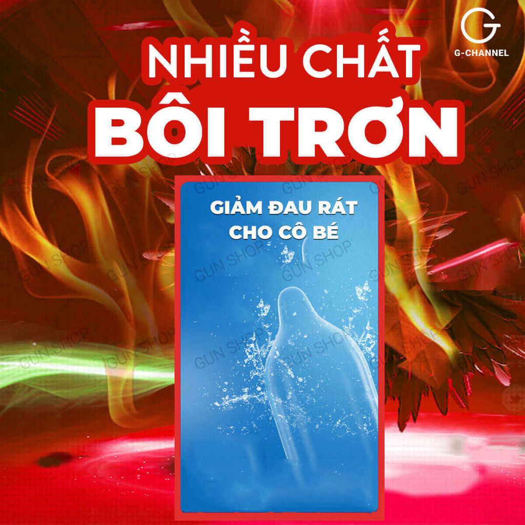 Bao cao su Muaisi Hot - Siêu điểm nổi, nóng ấm - Hộp 10 cái