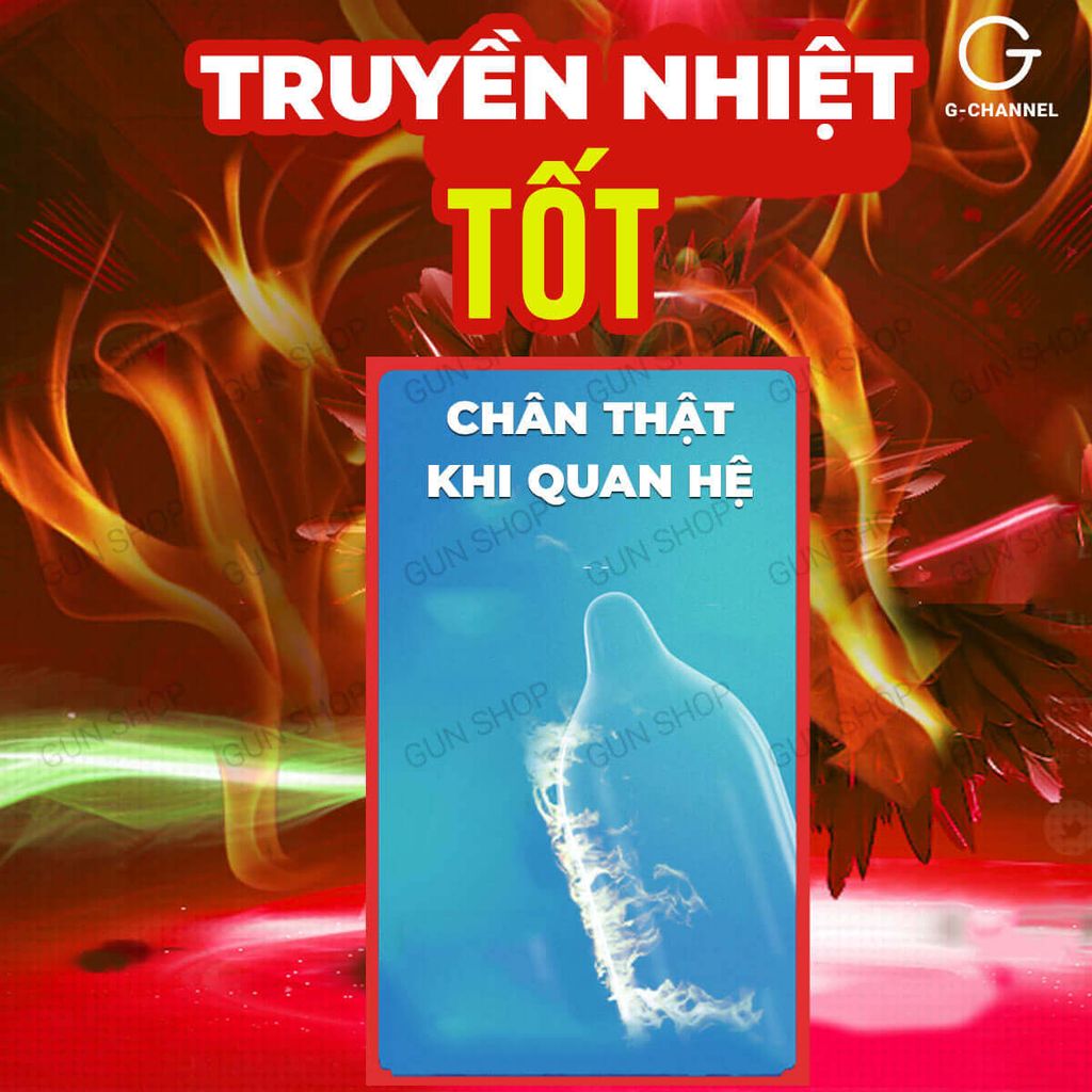 Bao cao su Muaisi Hot - Siêu điểm nổi, nóng ấm - Hộp 10 cái