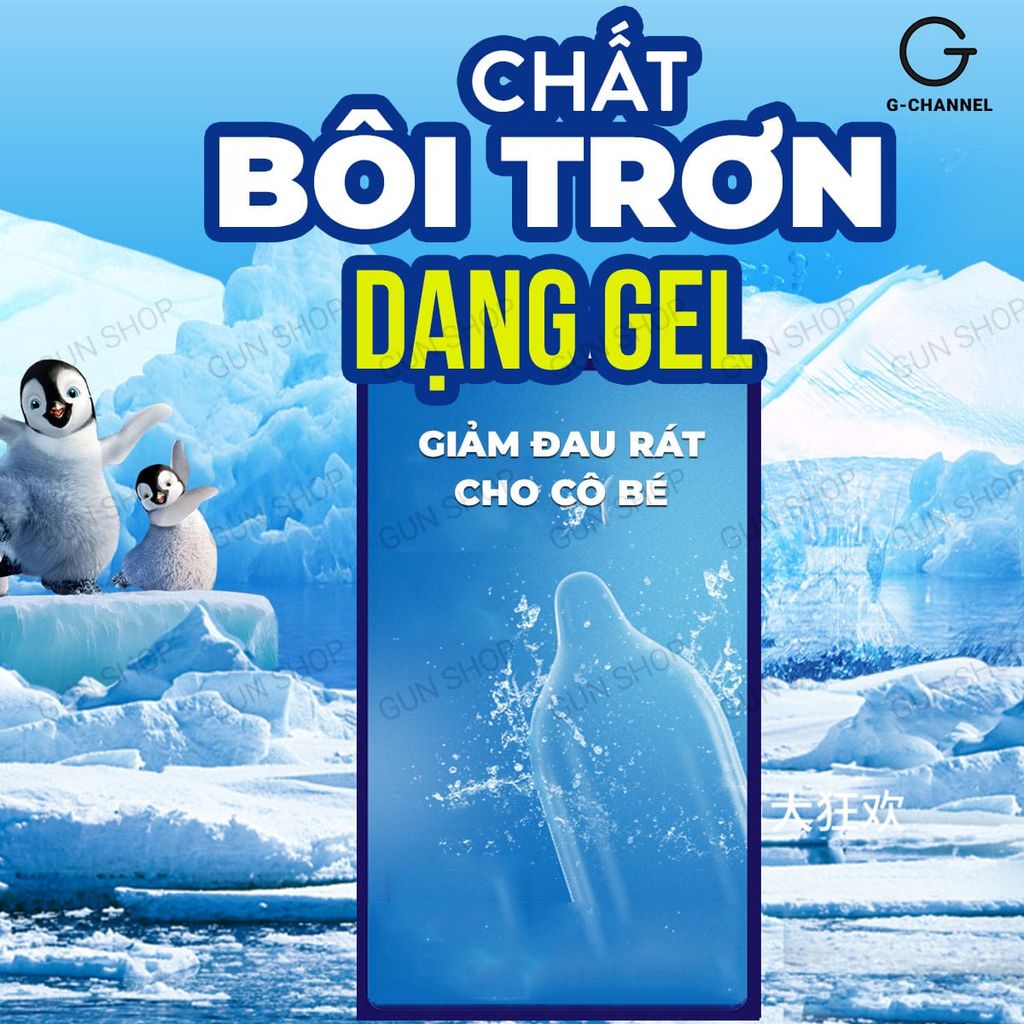 Bao cao su Muaisi Cool - Siêu điểm nổi, mát lạnh - Hộp 10 cái