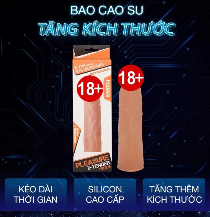 Bao cao su đôn dên Lovetoy tăng 5cm gân