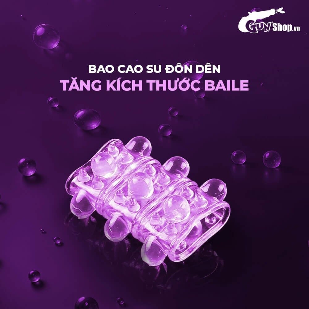 Bao cao su đôn dên khúc tăng kích thước Baile (Màu ngẫu nhiên)