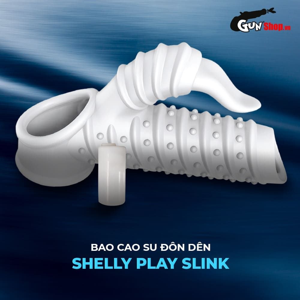 Bao cao su đôn dên Shelly Play Slink Plus hở quy đầu