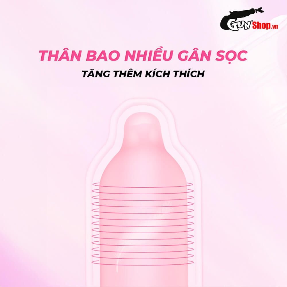 Bao cao su Gold - Gai và gân - Hộp 2 cái (Giao ngẫu nhiên)