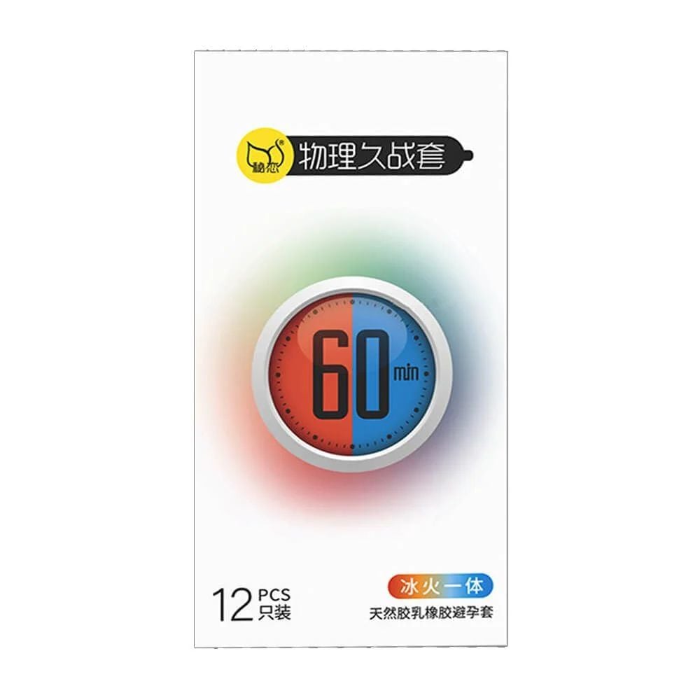 Bao cao su Meleon 60 Min - Kéo dài thời gian 60 phút, lửa băng - Hộp 12 cái