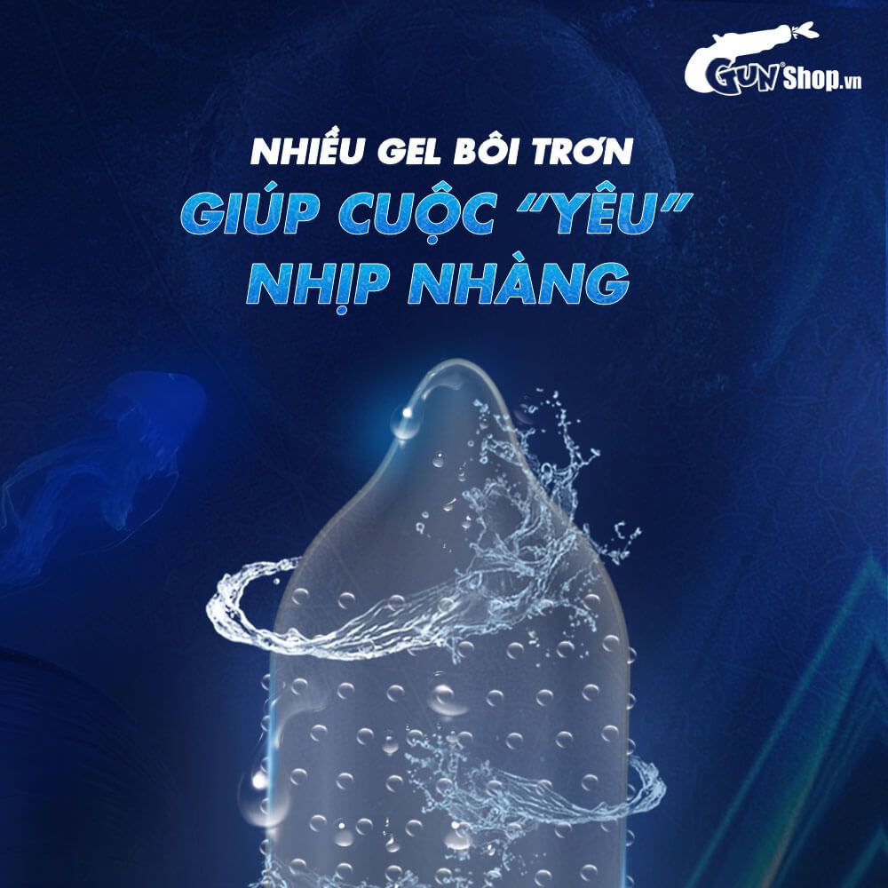 Bao cao su Muaisi Cool - Siêu điểm nổi, mát lạnh - Hộp 10 cái