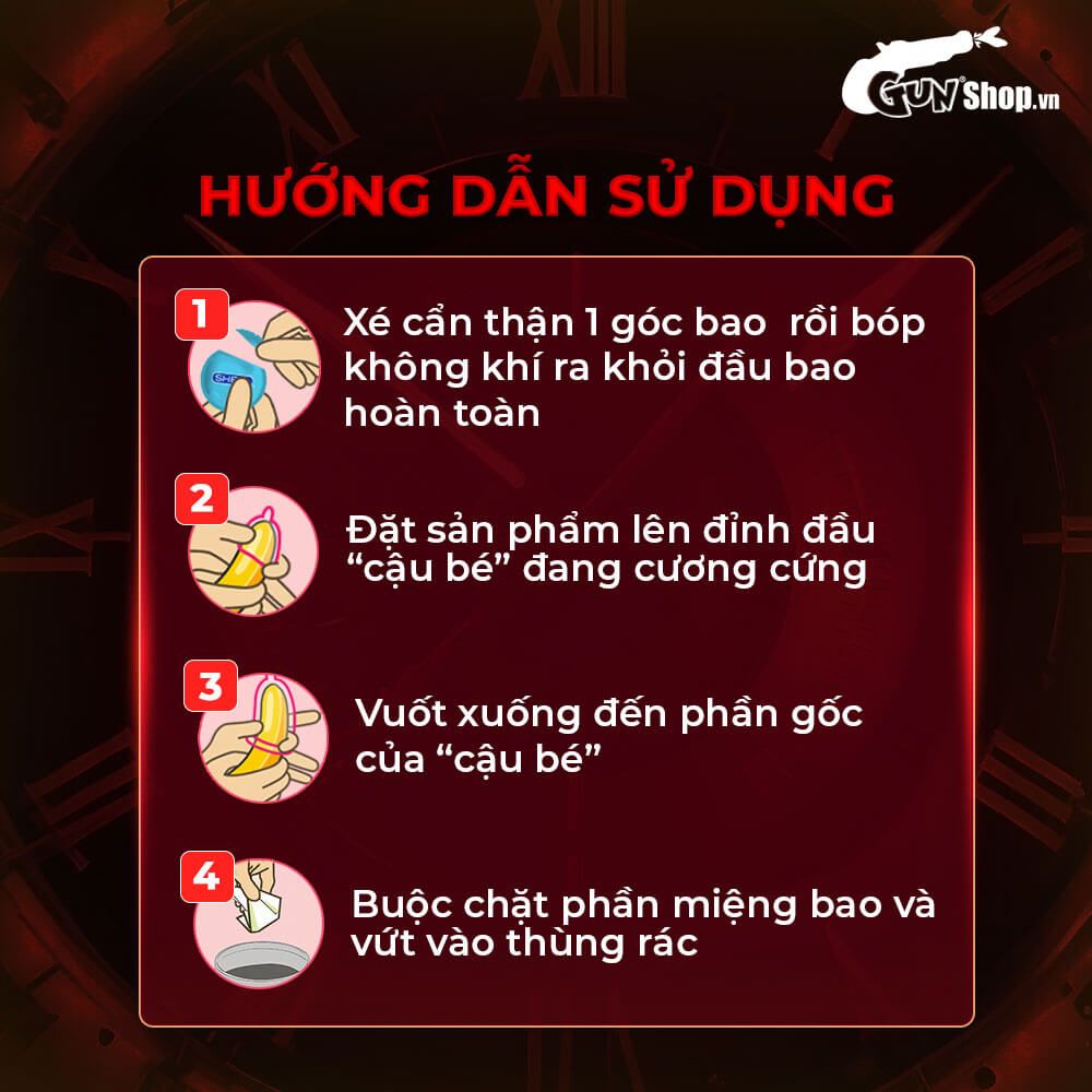 Bao cao su Muaisi Imported Latex Red - Kéo dài thời gian - Hộp 12 cái