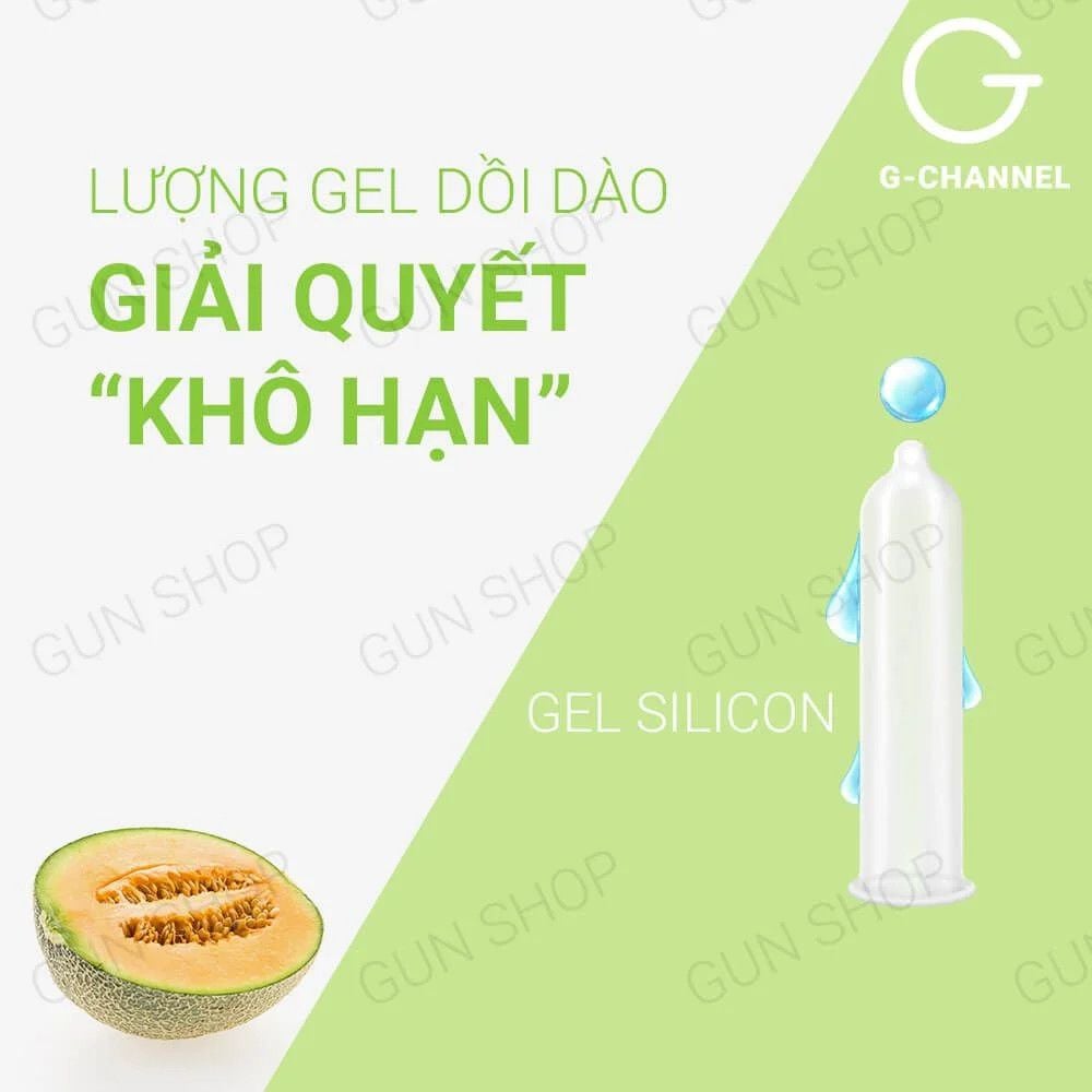 Bao cao su Nakanishi - Siêu mỏng 0.03mm - Hương dưa lưới - Hộp 4 cái