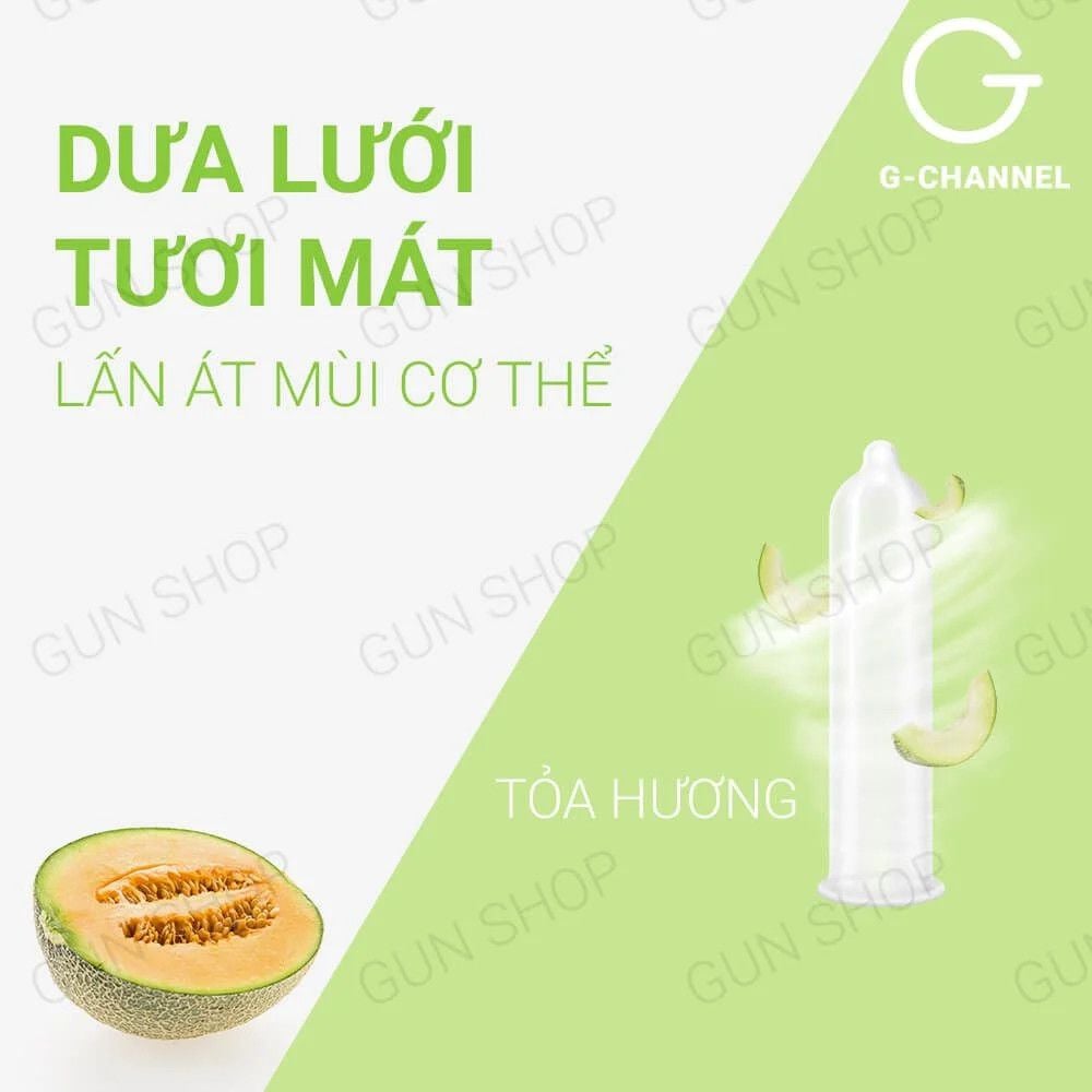 Bao cao su Nakanishi - Siêu mỏng 0.03mm - Hương dưa lưới - Hộp 4 cái