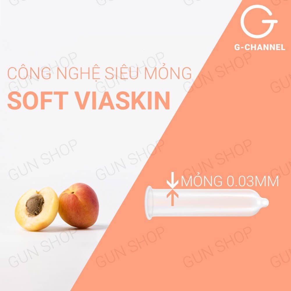 Bao cao su Nakanishi - Siêu mỏng 0.03mm - Hương đào - Hộp 4 cái