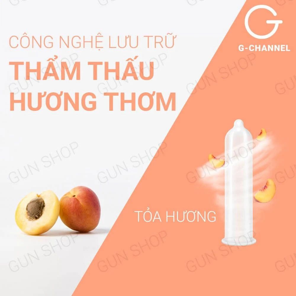 Bao cao su Nakanishi - Siêu mỏng 0.03mm - Hương đào - Hộp 4 cái