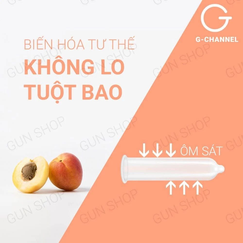 Bao cao su Nakanishi - Siêu mỏng 0.03mm - Hương đào - Hộp 4 cái