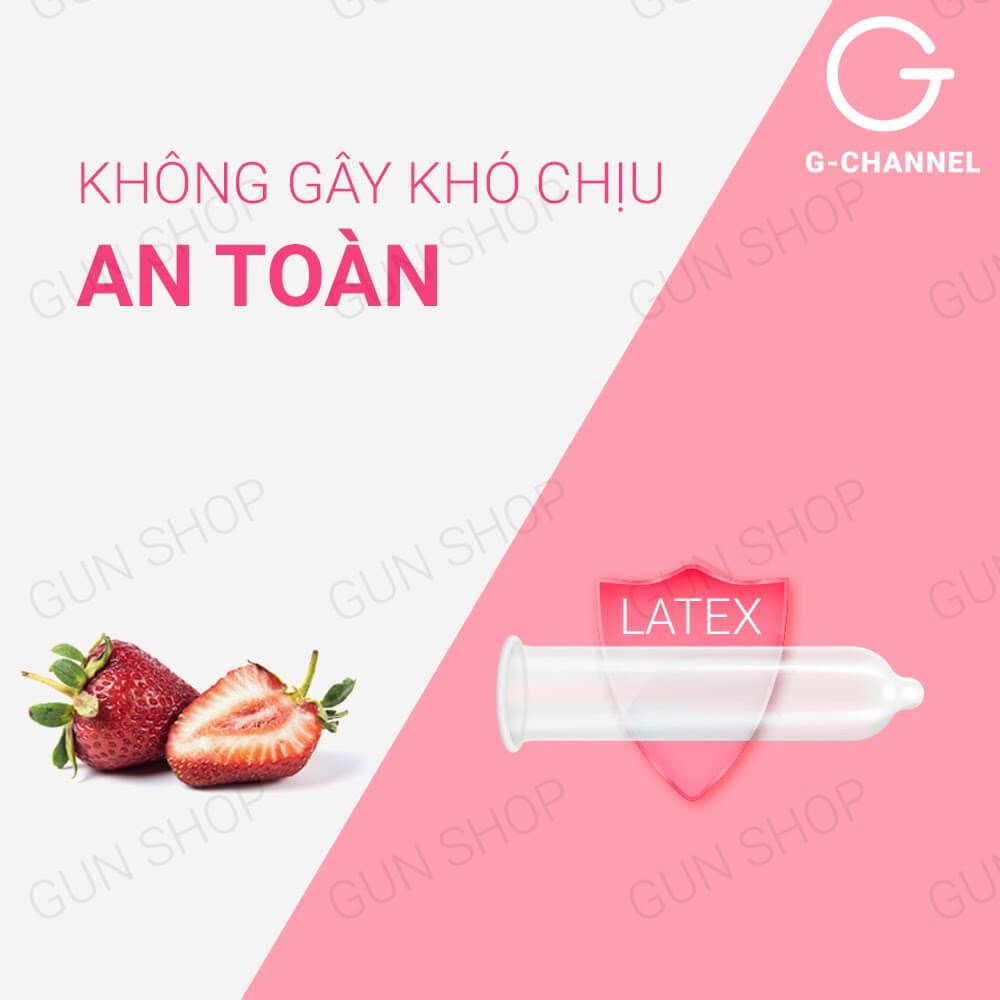 Bao cao su Nakanishi - Siêu mỏng 0.03mm - Hương dâu - Hộp 4 cái