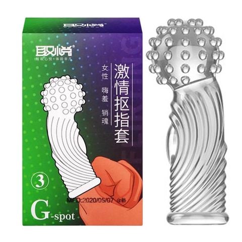 Bao cao su ngón tay Aichao G-spot 3 - Gai nổi lớn - Hộp 1 cái