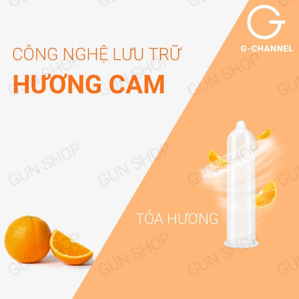 Bao cao su Nakanishi - Siêu mỏng 0.03mm - Hương cam - Hộp 4 cái