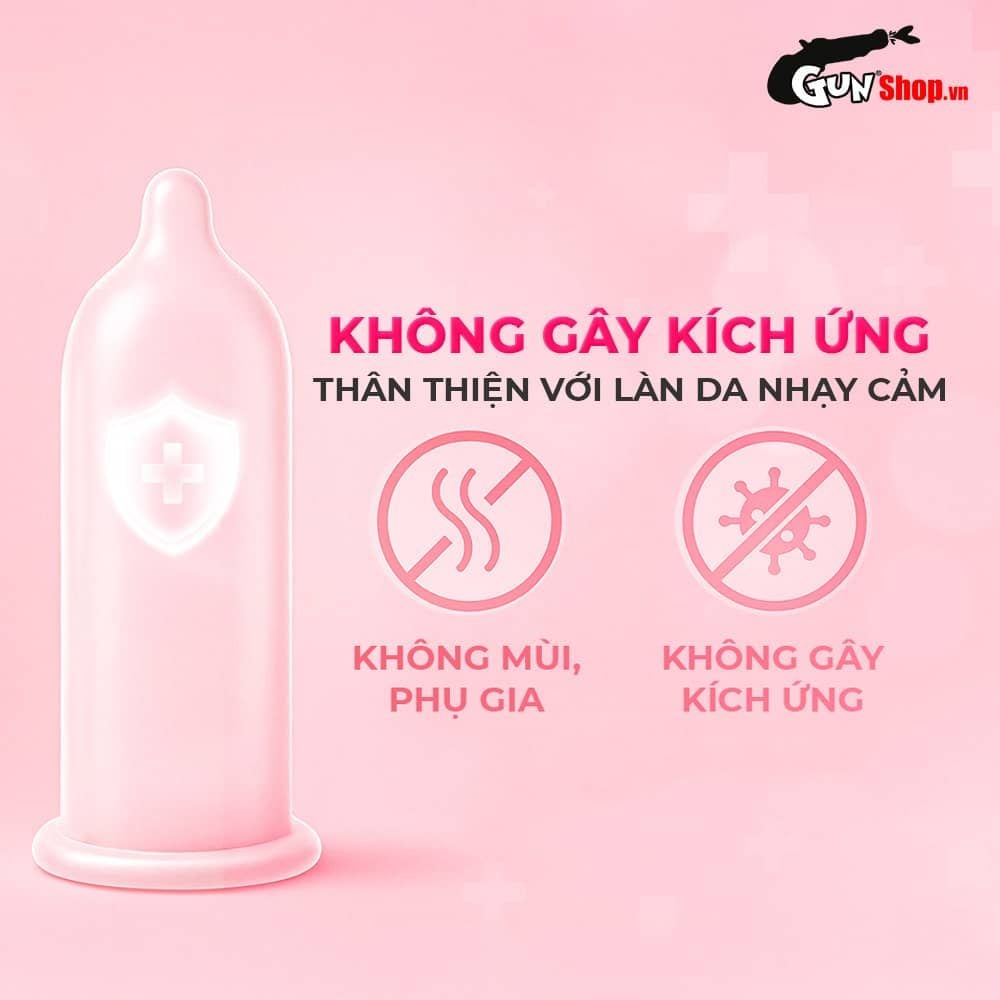 Bao cao su Okamoto 0.01 PU - Siêu mỏng tàng hình, truyền nhiệt chân thật - Hộp 4 cái