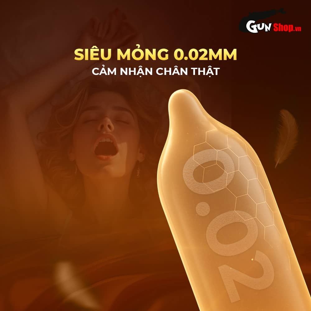 Bao cao su Okamoto 0.02 Hydro PU - Siêu mỏng, truyền nhiệt nhanh - Hộp 3 cái