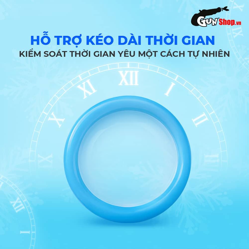 Bao cao su Okamoto 0.03 Cool - Siêu mỏng, mát lạnh, láng mịn - Hộp 3 cái