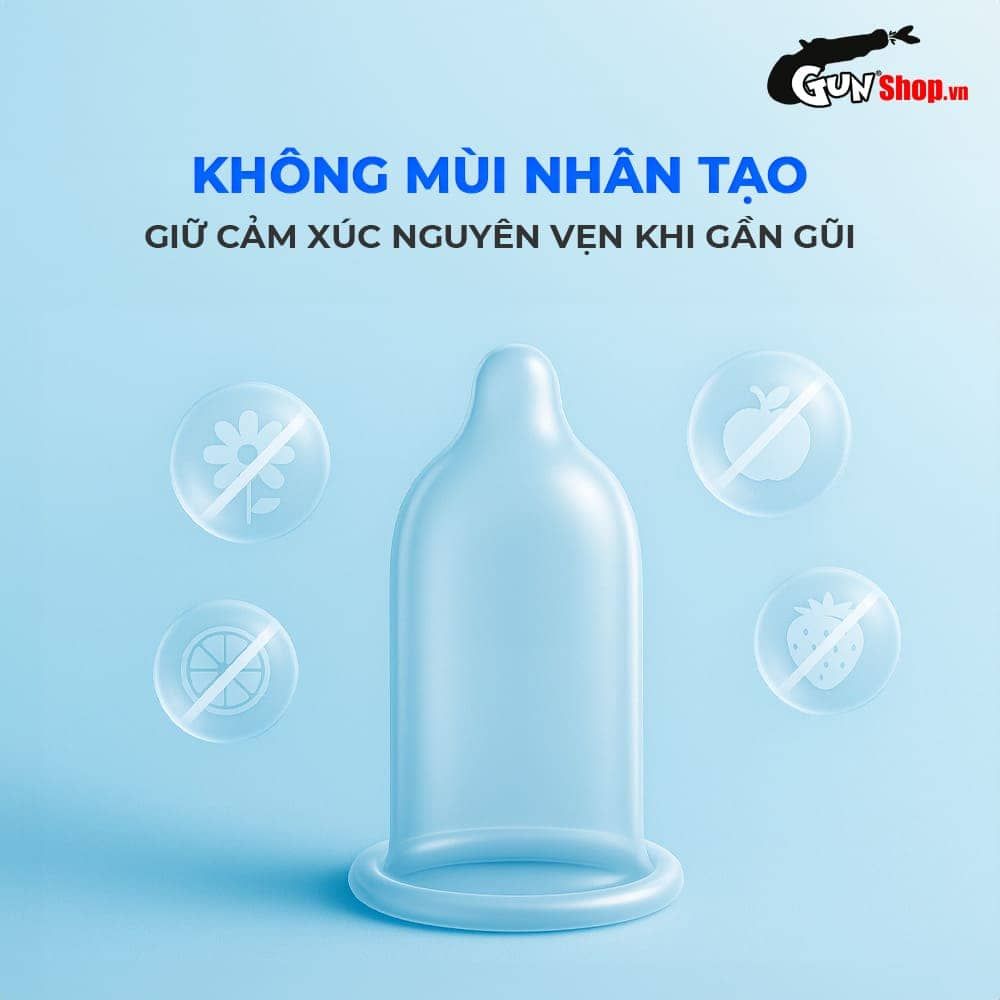 Bao cao su Okamoto 0.03 Platinum - Siêu mỏng, không mùi - Hộp 3 cái