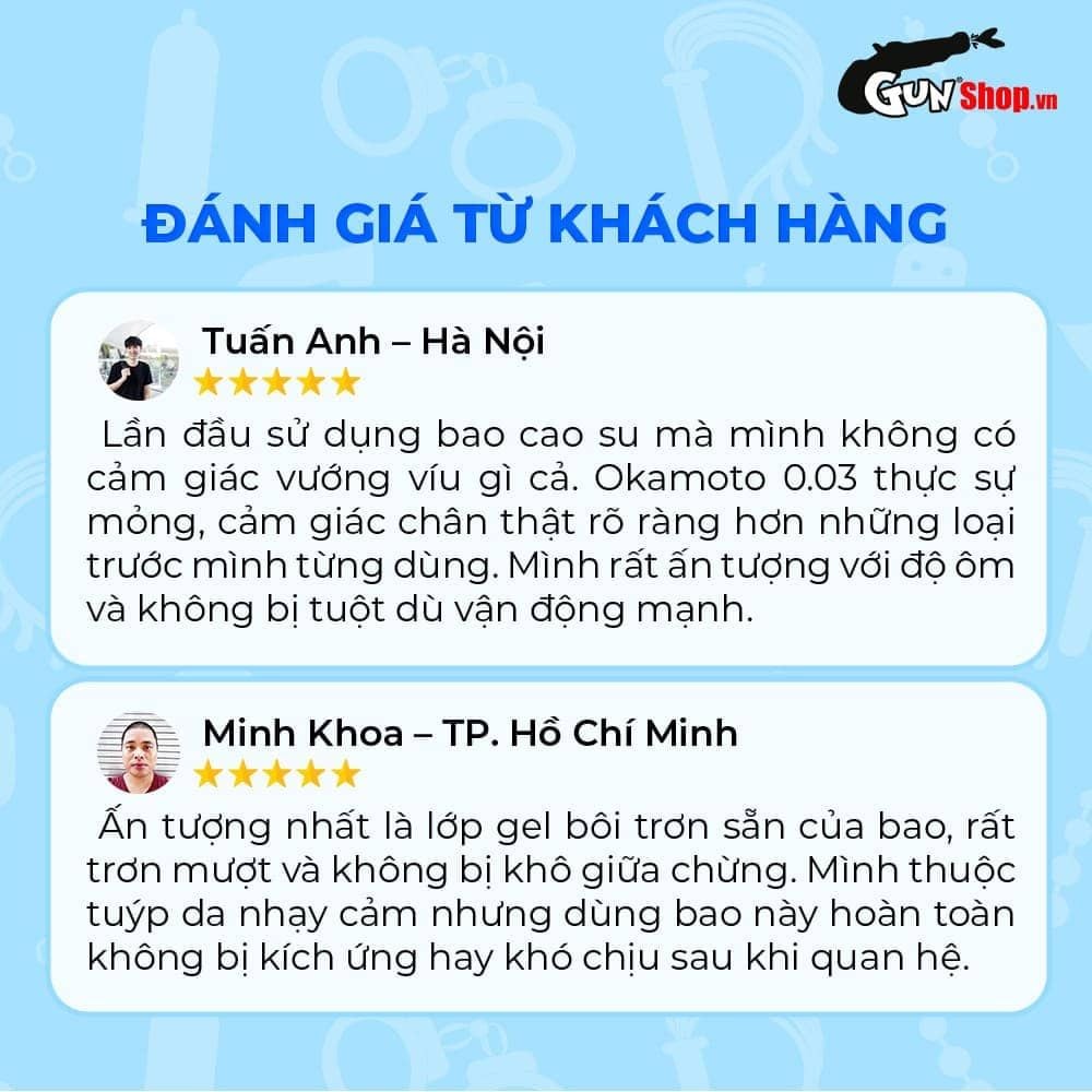 Bao cao su Okamoto 0.03 Platinum - Siêu mỏng, không mùi - Hộp 3 cái