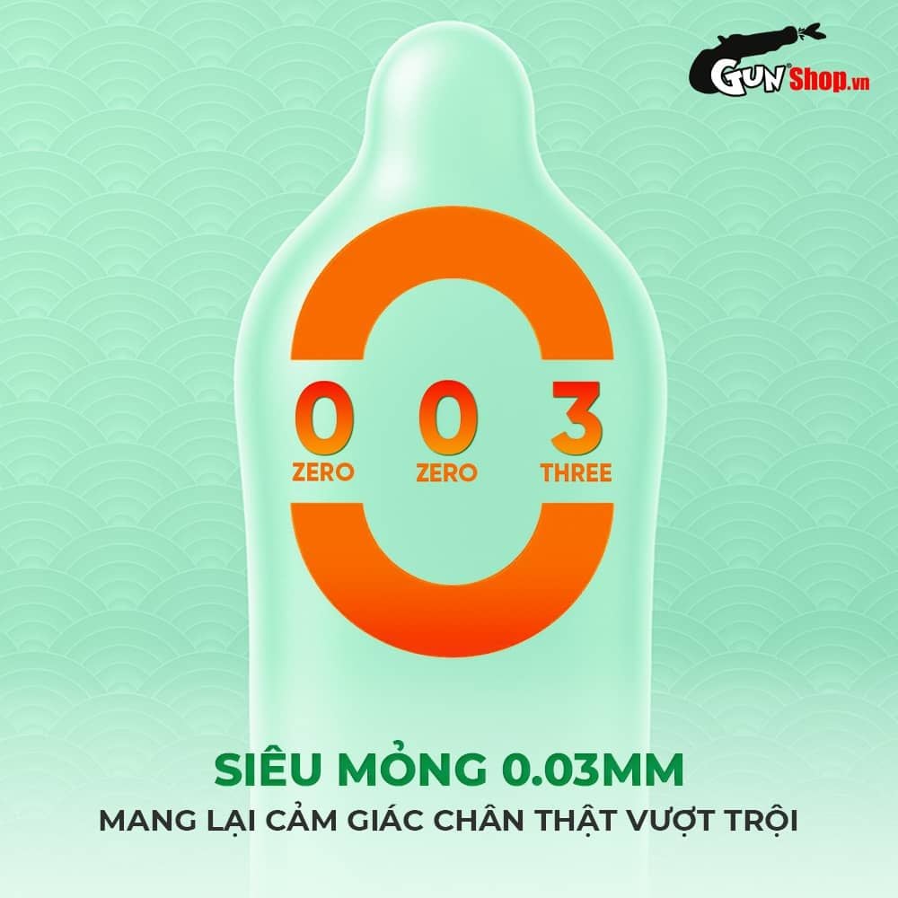 Bao cao su Okamoto 0.03 Real Fit - Siêu mỏng, co rút ôm sát - Hộp 3 cái