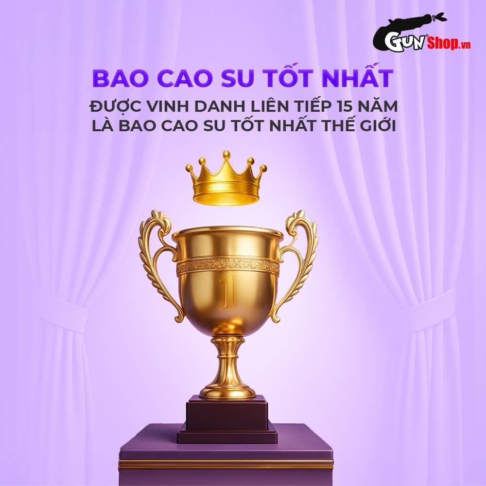 Bao cao su Okamoto Crown - Siêu mỏng nhẹ và mềm mại - Hộp 10 cái