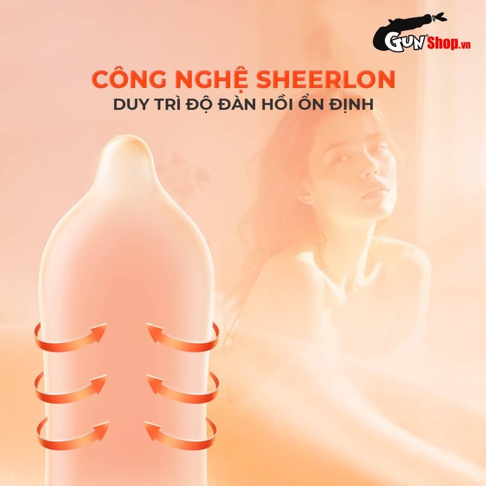Bao cao su Okamoto Skinless Skin Orange Super Lubricative - Hương cam - Hộp 10 cái