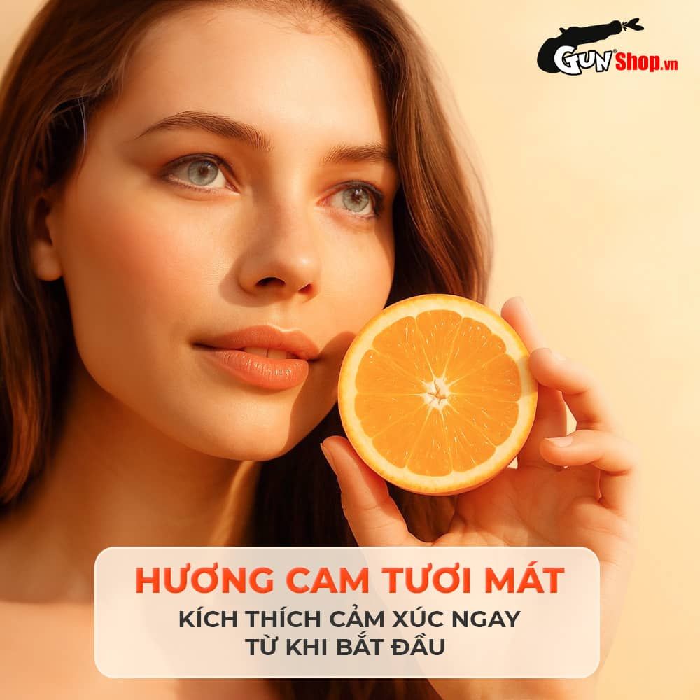 Bao cao su Okamoto Skinless Skin Orange Super Lubricative - Hương cam - Hộp 10 cái