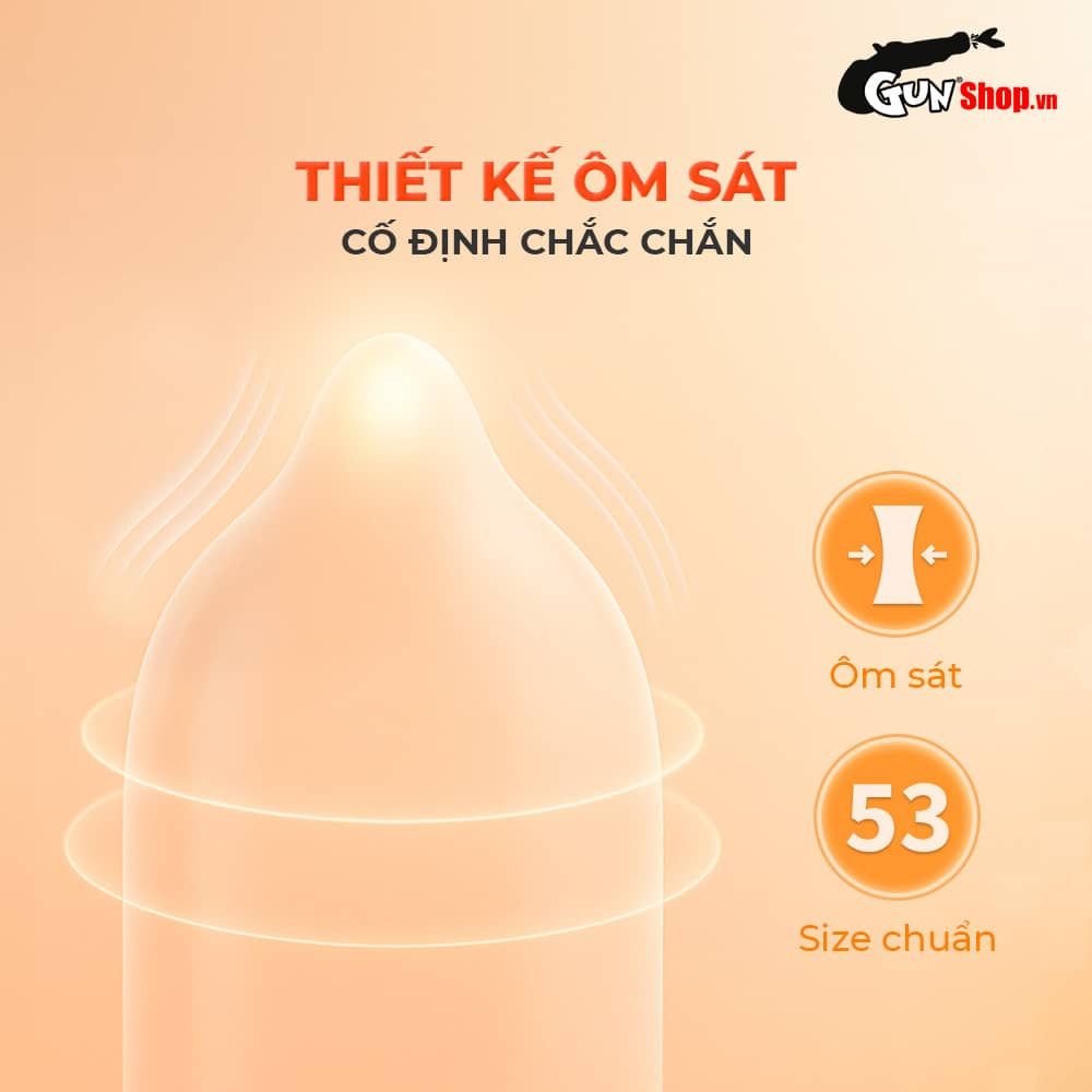 Bao cao su Okamoto Skinless Skin Orange Super Lubricative - Hương cam - Hộp 10 cái