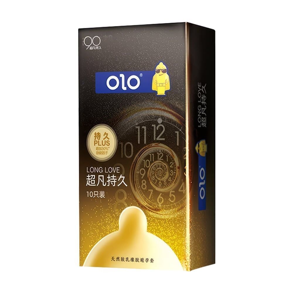 Bao cao su OLO 0.01 Black - Siêu mỏng, kéo dài thời gian - Hộp 10 cái