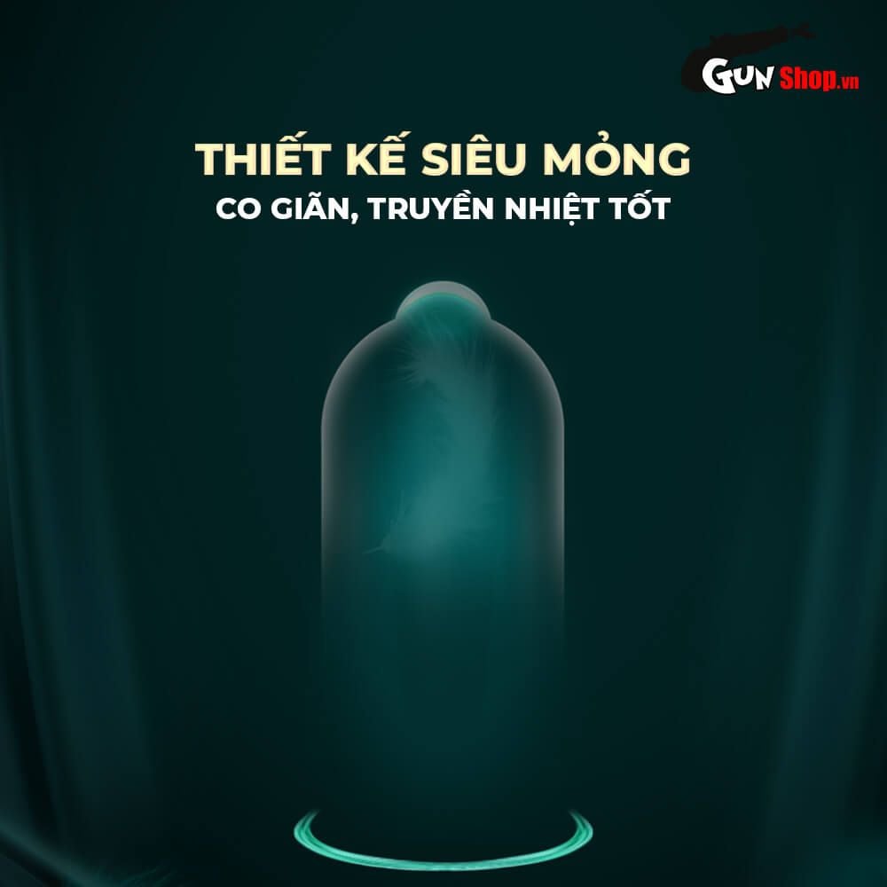 Bao cao su OLO 0.01 Đen - Siêu mỏng, hương vani - Hộp 10 cái