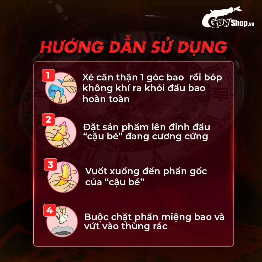 Bao cao su OLO 0.01 Đỏ đen - Siêu mỏng, nóng ấm -  Hộp 10 cái