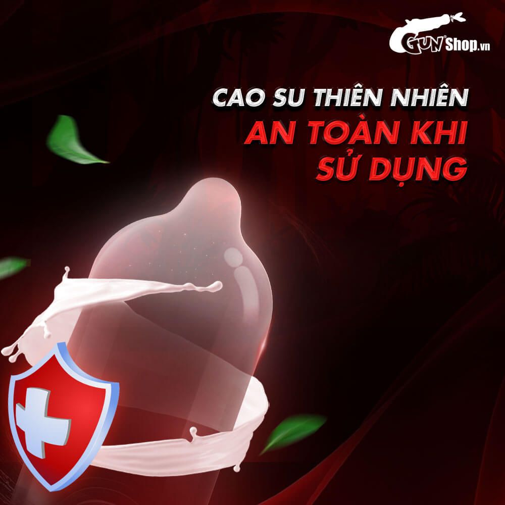 Bao cao su OLO 0.01 Đỏ đen - Siêu mỏng, nóng ấm -  Hộp 10 cái